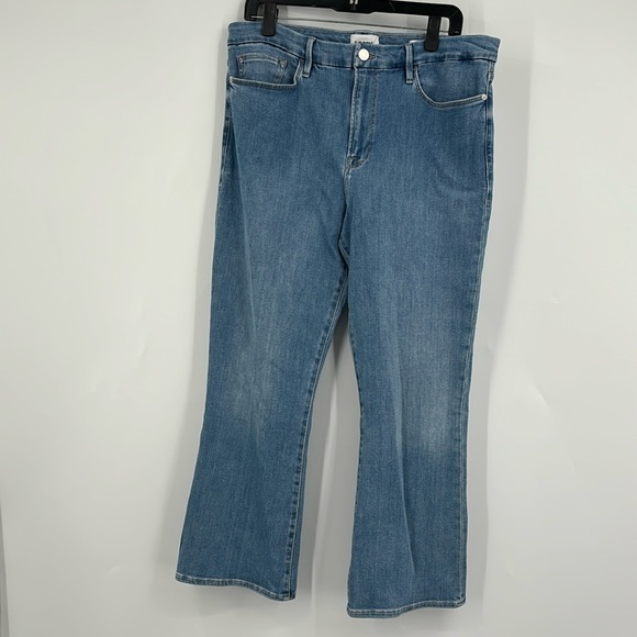 FRAME LE CROP MINI BOOT MID RISE JEANS 34 - Picture 3 of 13